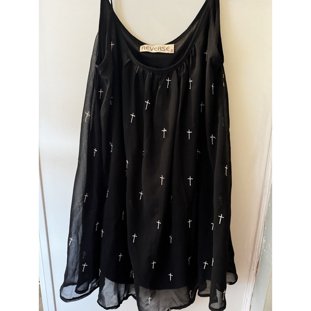 Nastygal Reverse Women's Slip Dress Size Small Black/ White